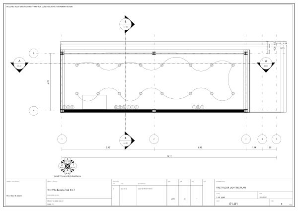 Sheet E1-01 — First Floor Lighting Plan